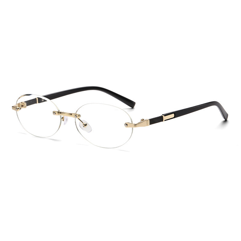 Trimming Oval Frame Sunglasses Frameless Hot Girl Sunglasses - 𝓢𝓱𝓸𝓹𝓵𝓮𝓬𝔂