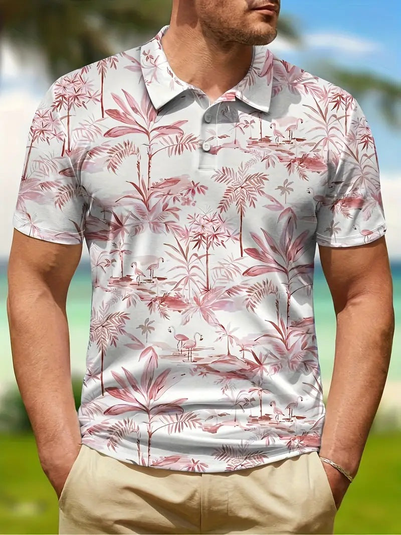 Men's Print Breathable Fashion Polo Shirt Top - 𝓢𝓱𝓸𝓹𝓵𝓮𝓬𝔂