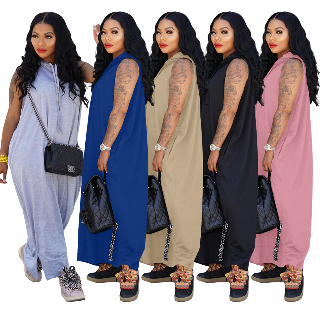 Women's Cape Sleeveless Pocket Loose Dress - 𝓢𝓱𝓸𝓹𝓵𝓮𝓬𝔂