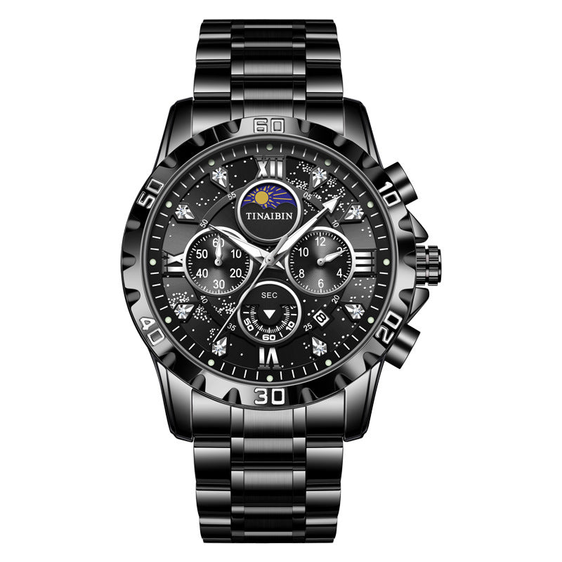 Men's Multi-functional High-grade Quartz Watch Waterproof Luminous - 𝓢𝓱𝓸𝓹𝓵𝓮𝓬𝔂