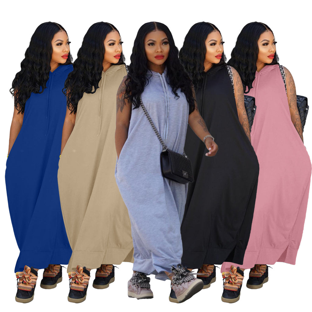Women's Cape Sleeveless Pocket Loose Dress - 𝓢𝓱𝓸𝓹𝓵𝓮𝓬𝔂