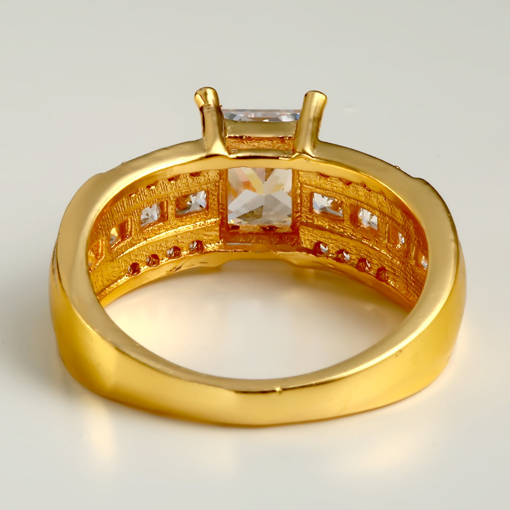 Women's Simple Copper Inlaid Zircon Ring - 𝓢𝓱𝓸𝓹𝓵𝓮𝓬𝔂