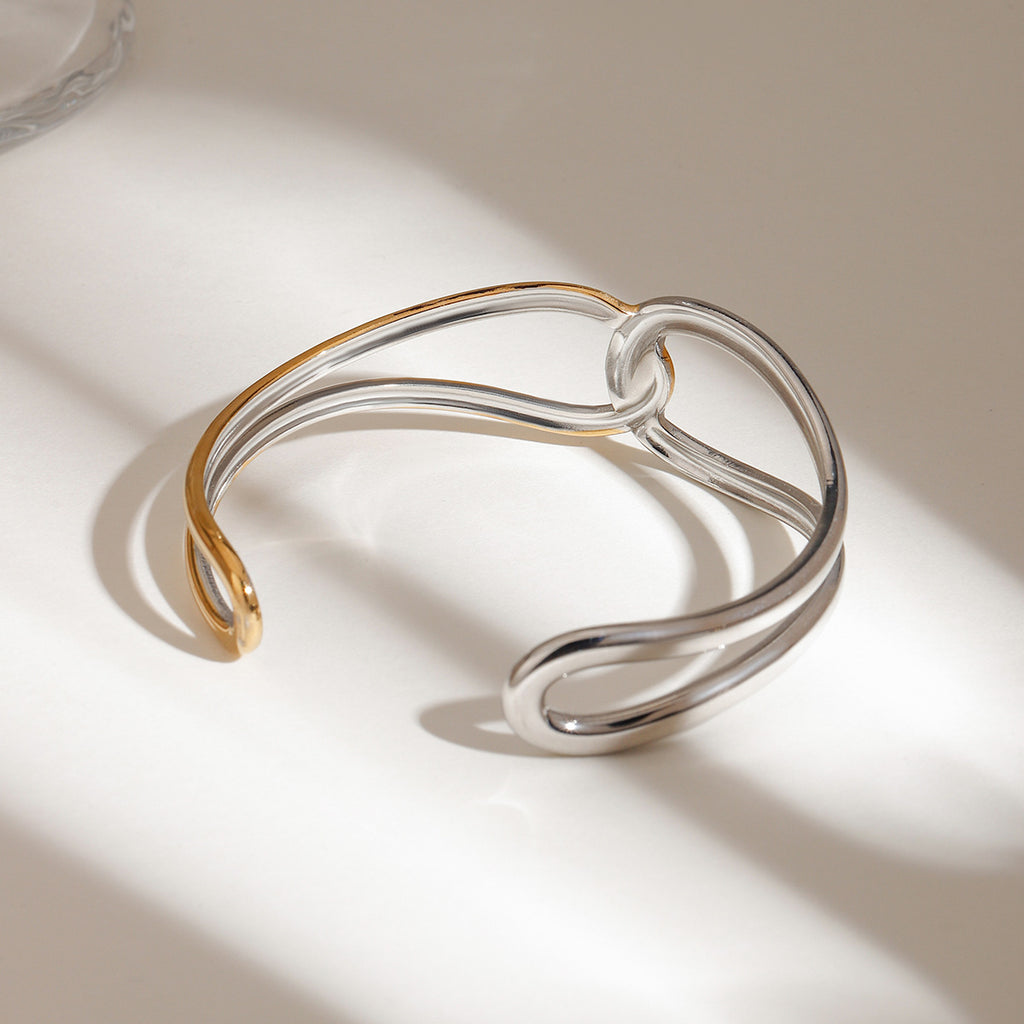 Noria Two Tone Gold Bangle - 𝓢𝓱𝓸𝓹𝓵𝓮𝓬𝔂