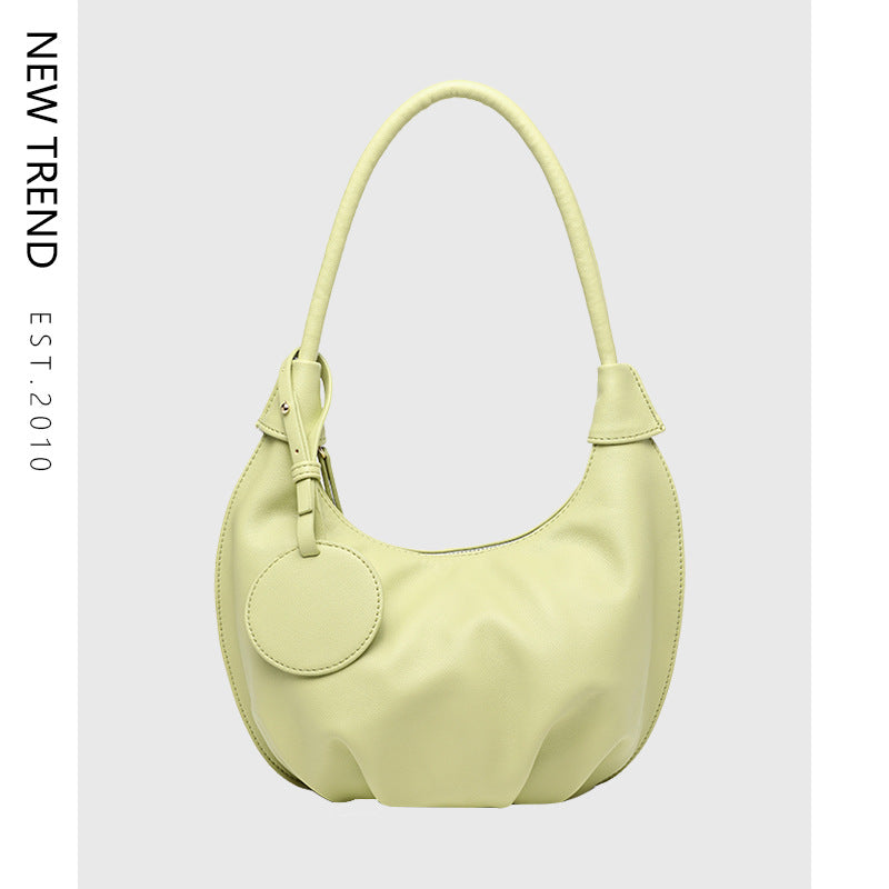 Portable Underarm Bag Leisure Soft Leather Versatile Shoulder Dumpling Bag - 𝓢𝓱𝓸𝓹𝓵𝓮𝓬𝔂