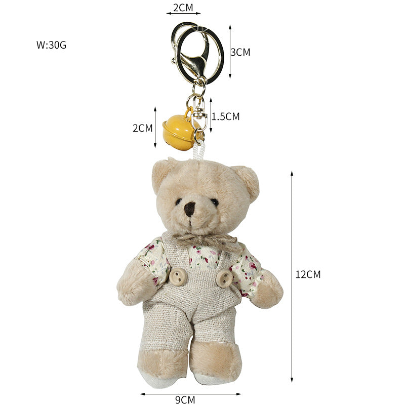 Cartoon Key Button Plush Sackcloth Bear Doll Schoolbag Pendant - 𝓢𝓱𝓸𝓹𝓵𝓮𝓬𝔂