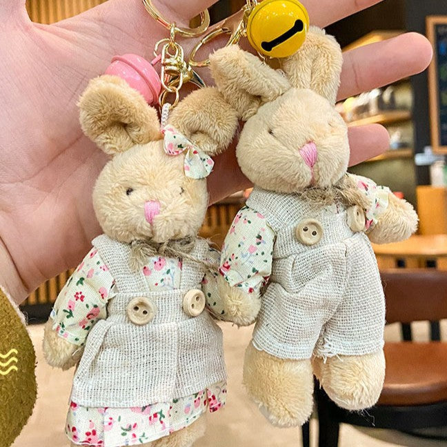 Cartoon Key Button Plush Sackcloth Bear Doll Schoolbag Pendant - 𝓢𝓱𝓸𝓹𝓵𝓮𝓬𝔂