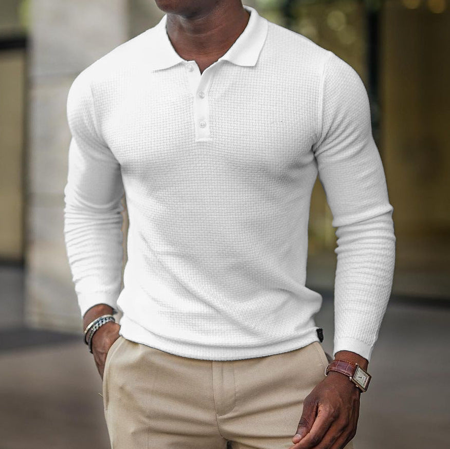Men's Long Sleeve Inner Wear Loose Casual Solid Color Gradient Top - 𝓢𝓱𝓸𝓹𝓵𝓮𝓬𝔂