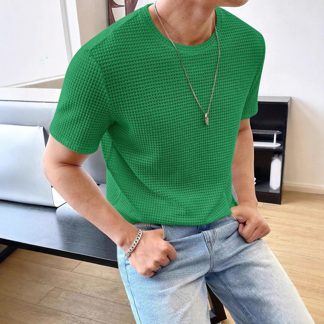 Men's Casual Loose Solid Color Short Sleeve - 𝓢𝓱𝓸𝓹𝓵𝓮𝓬𝔂
