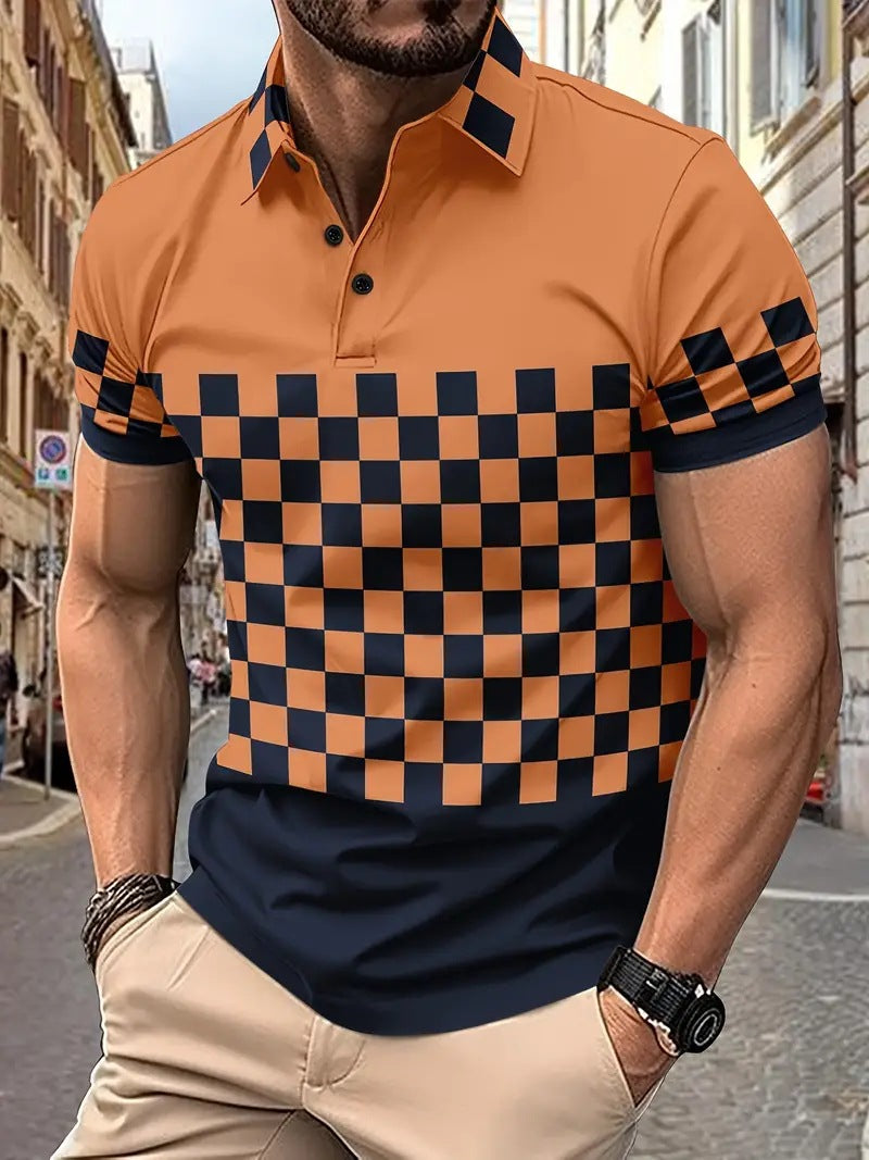 Men's Print Breathable Fashion Polo Shirt Top - 𝓢𝓱𝓸𝓹𝓵𝓮𝓬𝔂