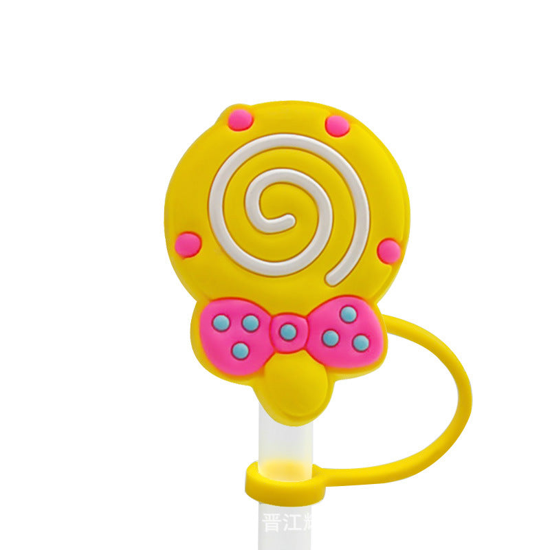 Straw Mouthpiece Silicone Dust Plug Decorative Buckle Clip Personalized Letter Label - 𝓢𝓱𝓸𝓹𝓵𝓮𝓬𝔂
