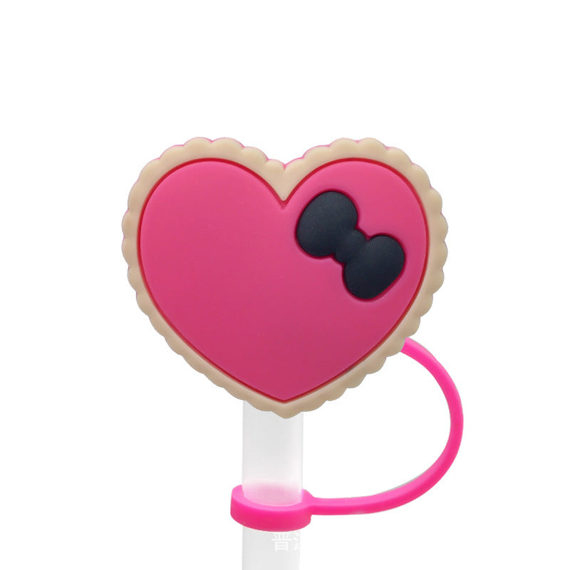 Straw Mouthpiece Silicone Dust Plug Decorative Buckle Clip Personalized Letter Label - 𝓢𝓱𝓸𝓹𝓵𝓮𝓬𝔂