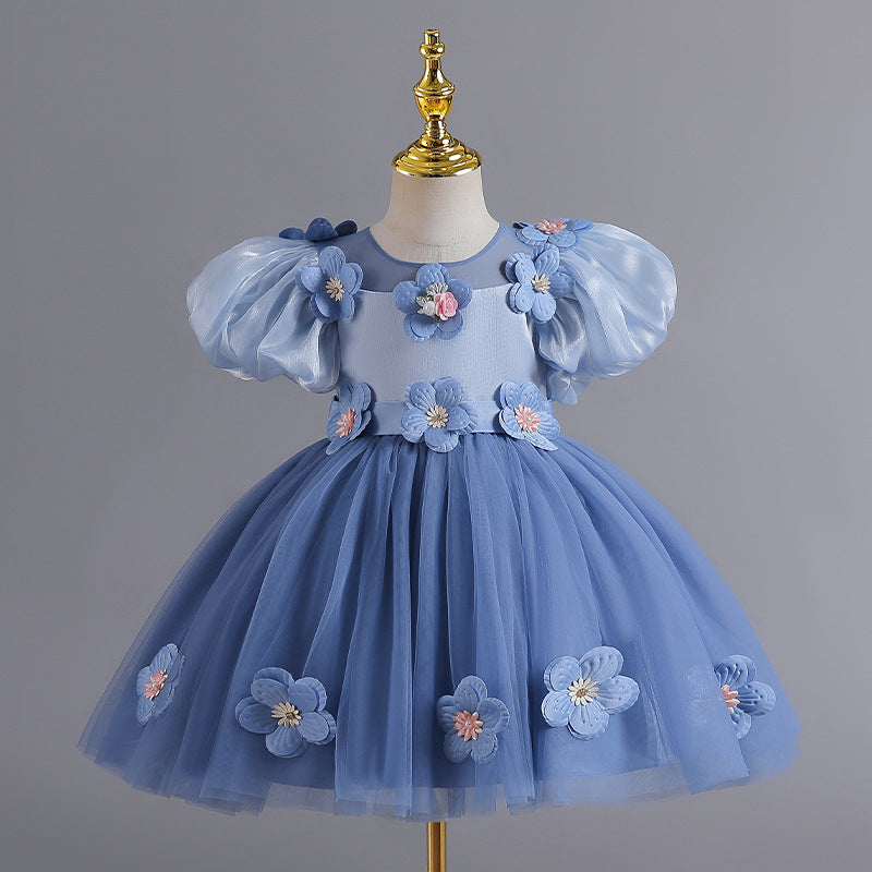 Girls' High-end Flowers Fashionable Dress - 𝓢𝓱𝓸𝓹𝓵𝓮𝓬𝔂