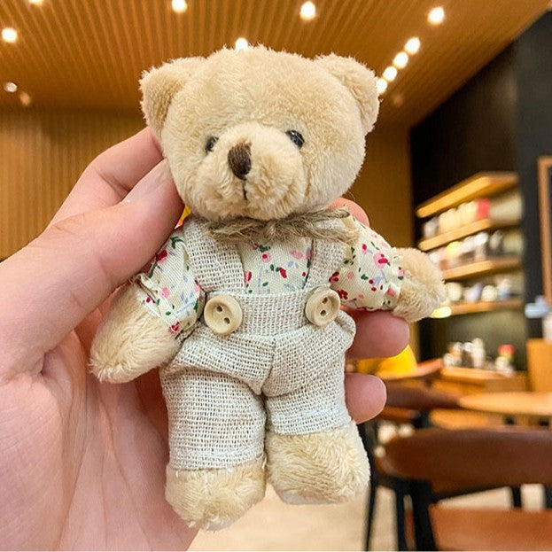 Cartoon Key Button Plush Sackcloth Bear Doll Schoolbag Pendant - 𝓢𝓱𝓸𝓹𝓵𝓮𝓬𝔂