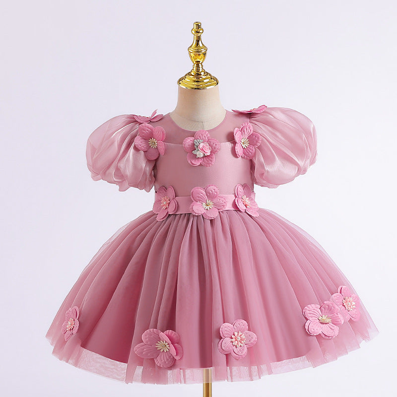 Girls' High-end Flowers Fashionable Dress - 𝓢𝓱𝓸𝓹𝓵𝓮𝓬𝔂