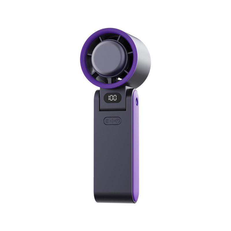 Folding Refrigeration Handheld Turbine High-speed Fan Digital Display Ice Compress Portable Outdoor Halter Fan