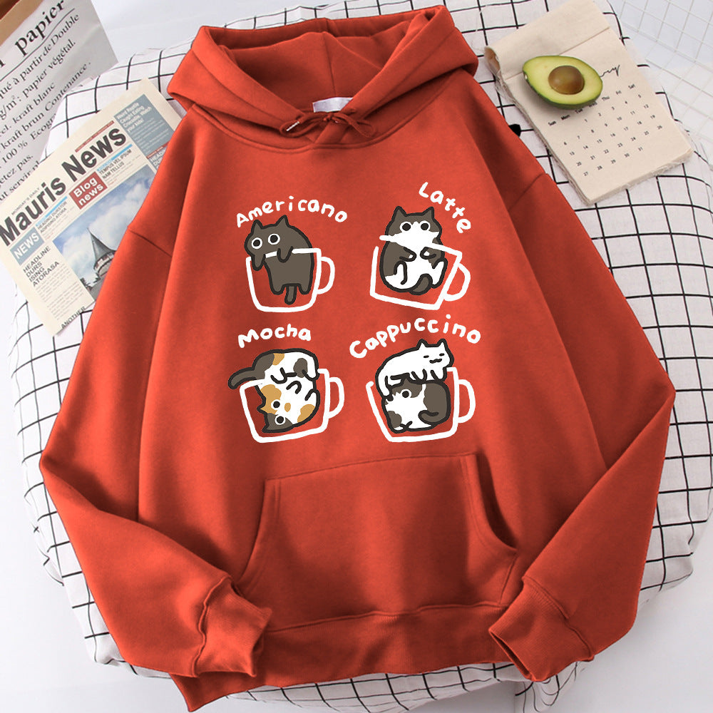 Five Kitties Play In Cup Hoodie - 𝓢𝓱𝓸𝓹𝓵𝓮𝓬𝔂