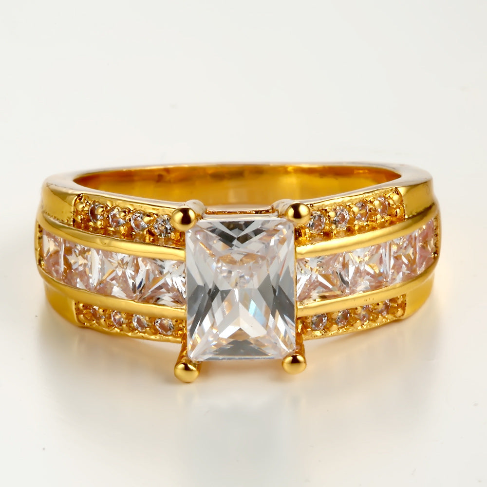 Women's Simple Copper Inlaid Zircon Ring - 𝓢𝓱𝓸𝓹𝓵𝓮𝓬𝔂