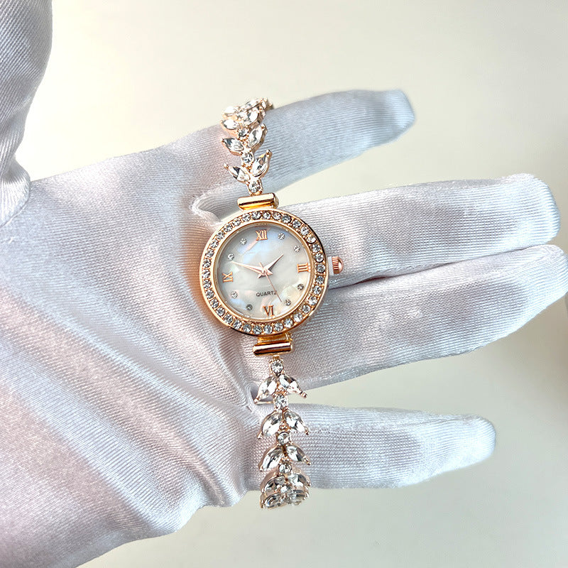 Affordable Luxury Diamond-embedded Free Adjustable Bracelet Quartz Watch - 𝓢𝓱𝓸𝓹𝓵𝓮𝓬𝔂
