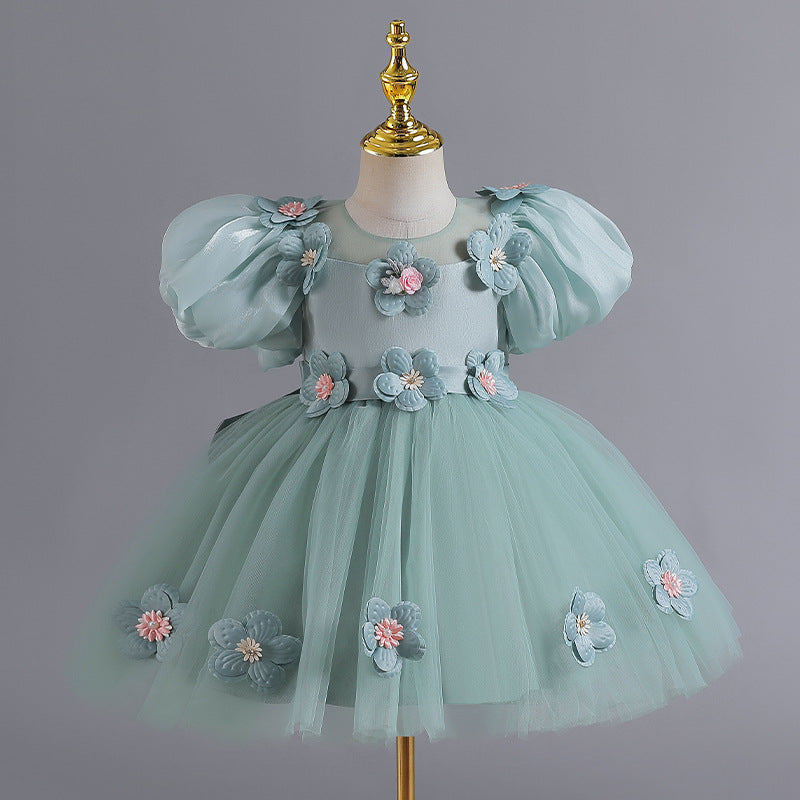 Girls' High-end Flowers Fashionable Dress - 𝓢𝓱𝓸𝓹𝓵𝓮𝓬𝔂