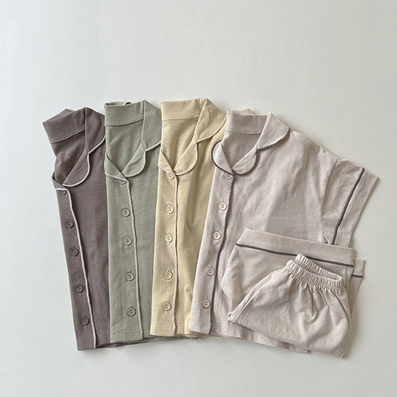 Casual Summer Children's Pure Cotton Soft Pajamas Suit - 𝓢𝓱𝓸𝓹𝓵𝓮𝓬𝔂