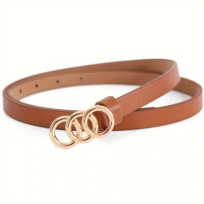 Women's Stylish Retro Minimalism 3-ring Thin Belt - 𝓢𝓱𝓸𝓹𝓵𝓮𝓬𝔂