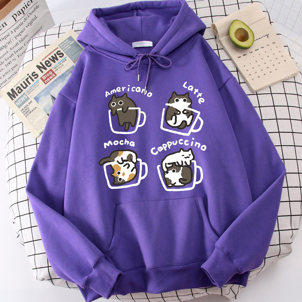 Five Kitties Play In Cup Hoodie - 𝓢𝓱𝓸𝓹𝓵𝓮𝓬𝔂