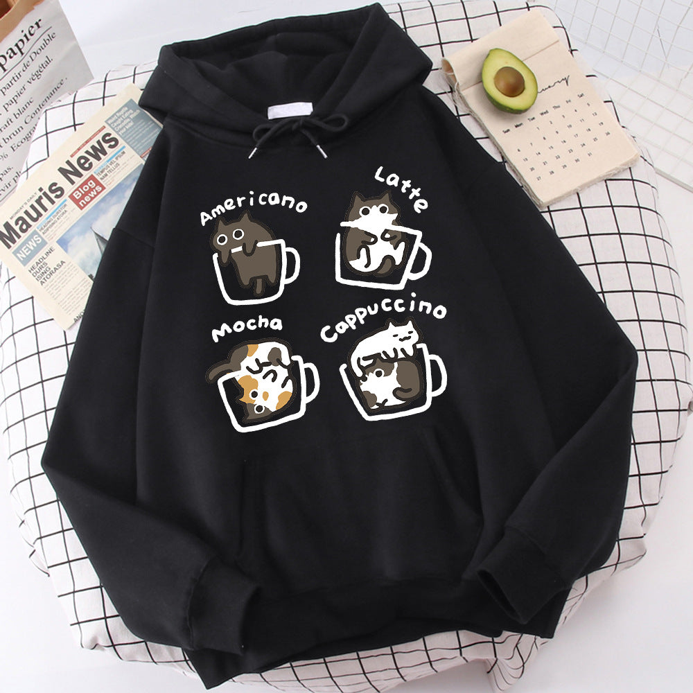 Five Kitties Play In Cup Hoodie - 𝓢𝓱𝓸𝓹𝓵𝓮𝓬𝔂