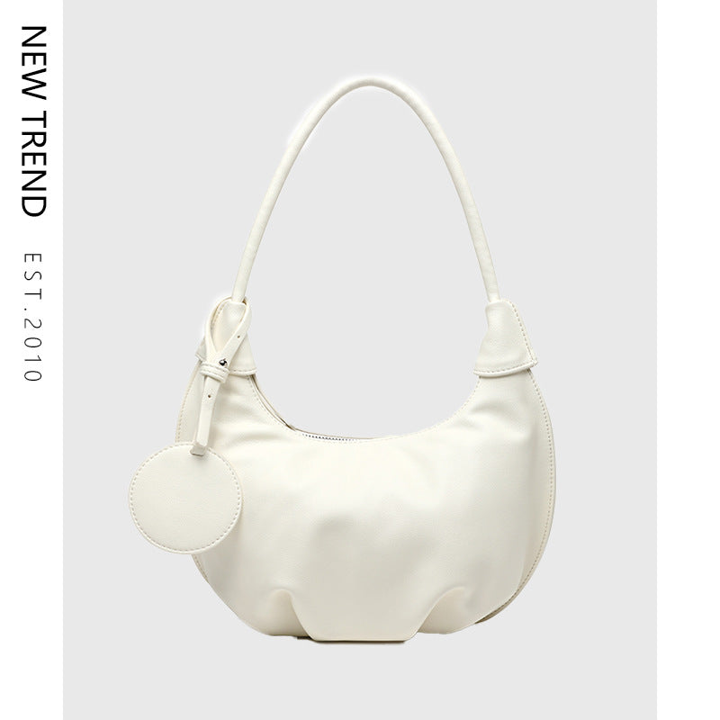Portable Underarm Bag Leisure Soft Leather Versatile Shoulder Dumpling Bag - 𝓢𝓱𝓸𝓹𝓵𝓮𝓬𝔂