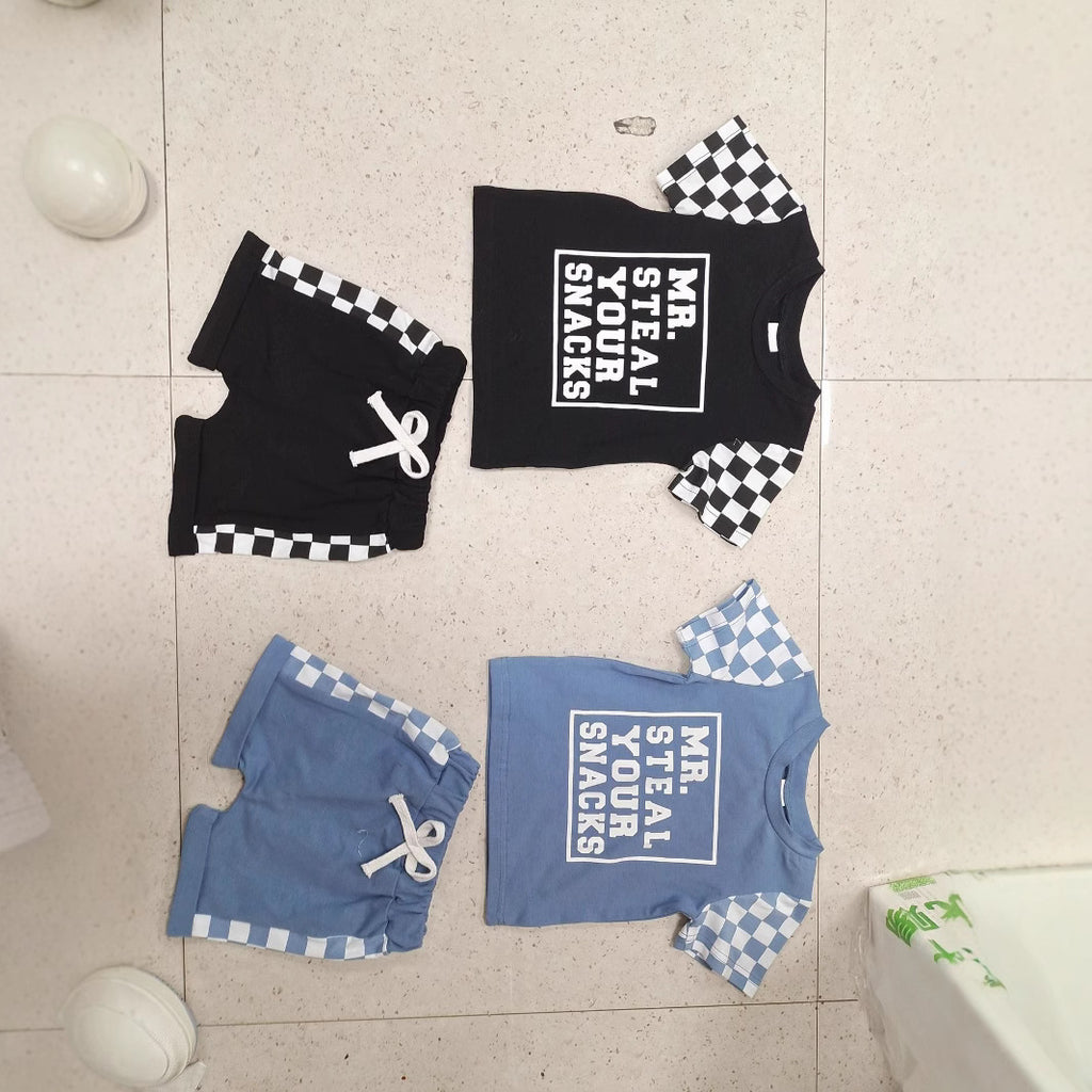 Children's Fashion Letter Print Short-sleeve Suit - 𝓢𝓱𝓸𝓹𝓵𝓮𝓬𝔂