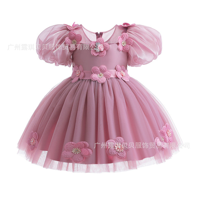 Girls' High-end Flowers Fashionable Dress - 𝓢𝓱𝓸𝓹𝓵𝓮𝓬𝔂