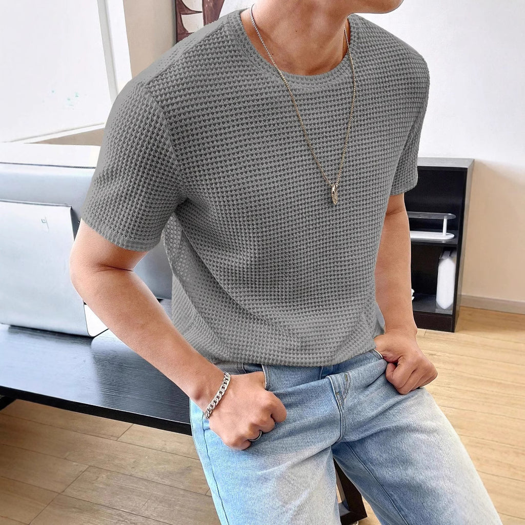 Men's Casual Loose Solid Color Short Sleeve - 𝓢𝓱𝓸𝓹𝓵𝓮𝓬𝔂