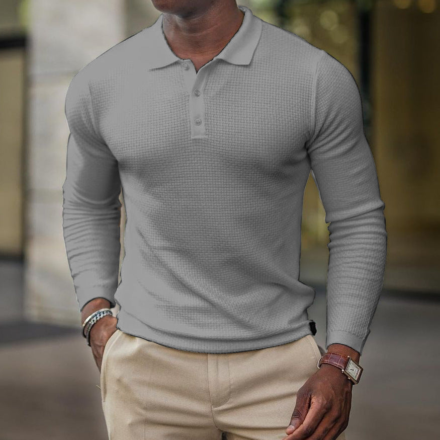 Men's Long Sleeve Inner Wear Loose Casual Solid Color Gradient Top - 𝓢𝓱𝓸𝓹𝓵𝓮𝓬𝔂