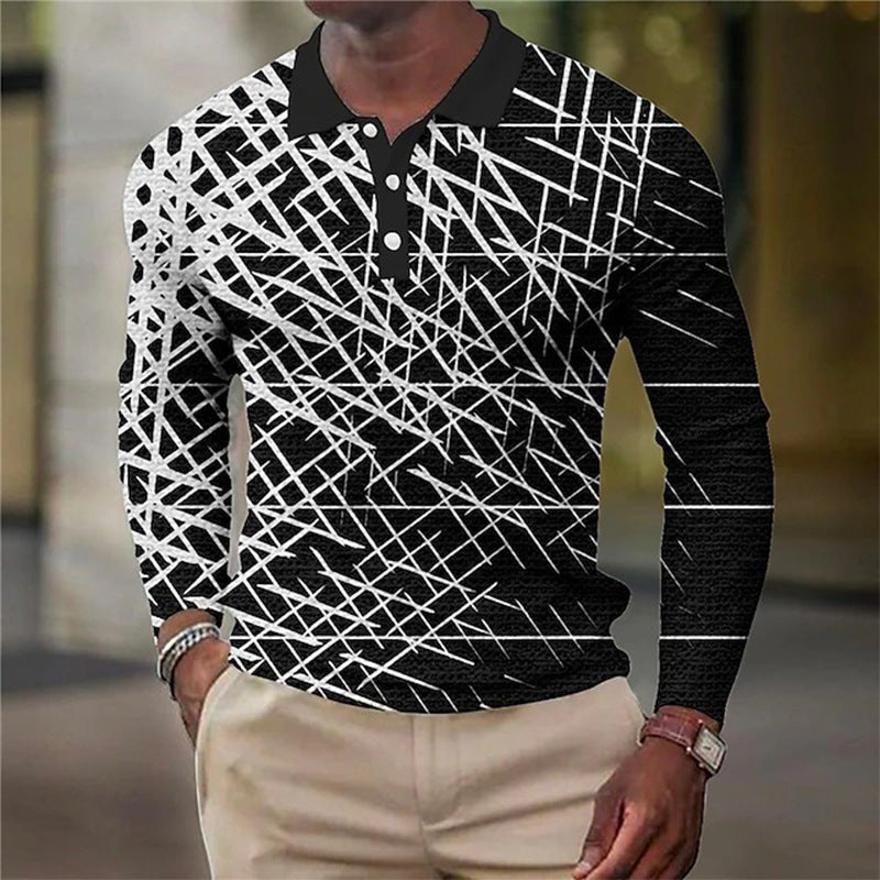 Men's Long Sleeve Inner Wear Loose Casual Solid Color Gradient Top - 𝓢𝓱𝓸𝓹𝓵𝓮𝓬𝔂