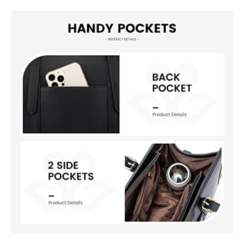 Women's Computer Shoulder Bag Leather Laptop Bag - 𝓢𝓱𝓸𝓹𝓵𝓮𝓬𝔂