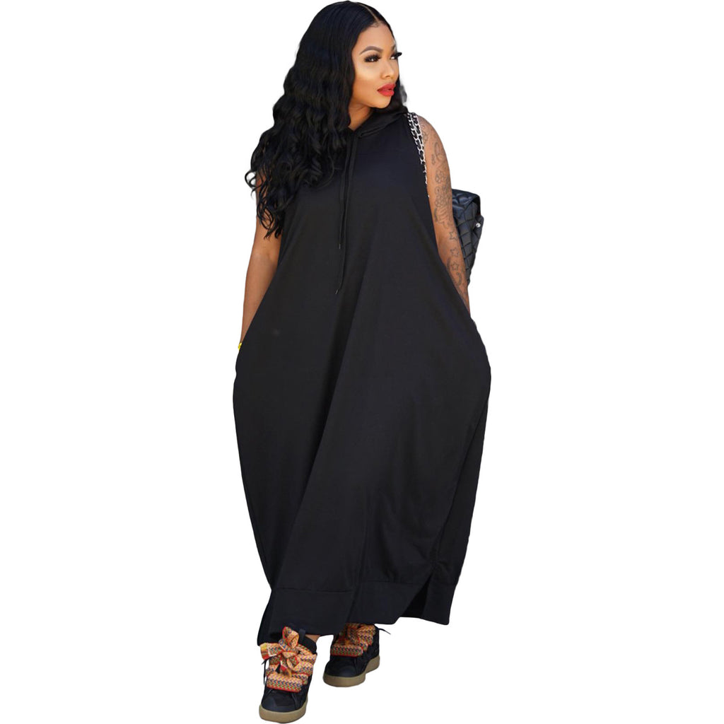 Women's Cape Sleeveless Pocket Loose Dress - 𝓢𝓱𝓸𝓹𝓵𝓮𝓬𝔂