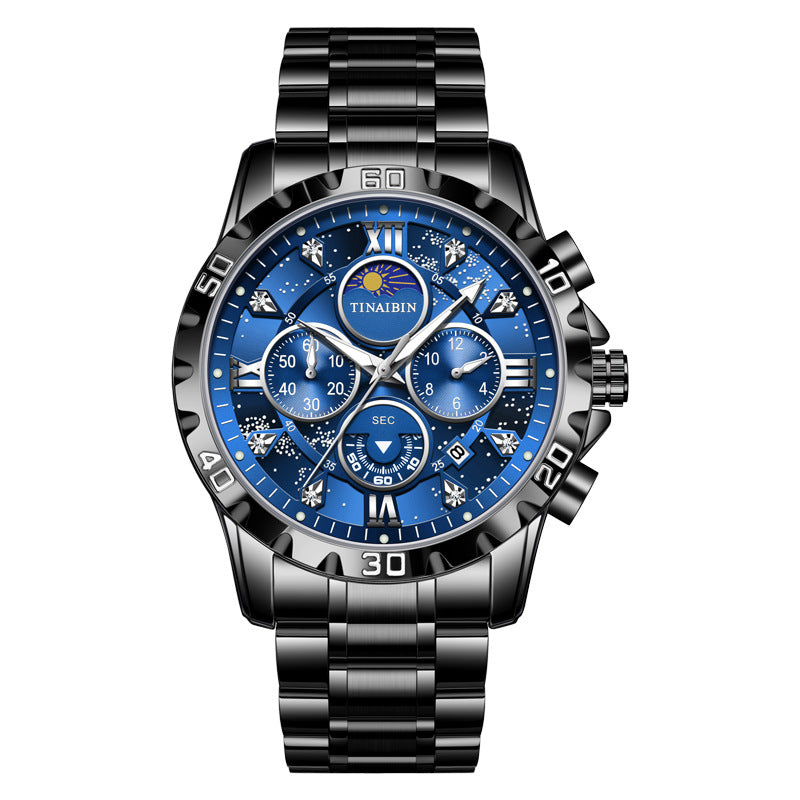 Men's Multi-functional High-grade Quartz Watch Waterproof Luminous - 𝓢𝓱𝓸𝓹𝓵𝓮𝓬𝔂