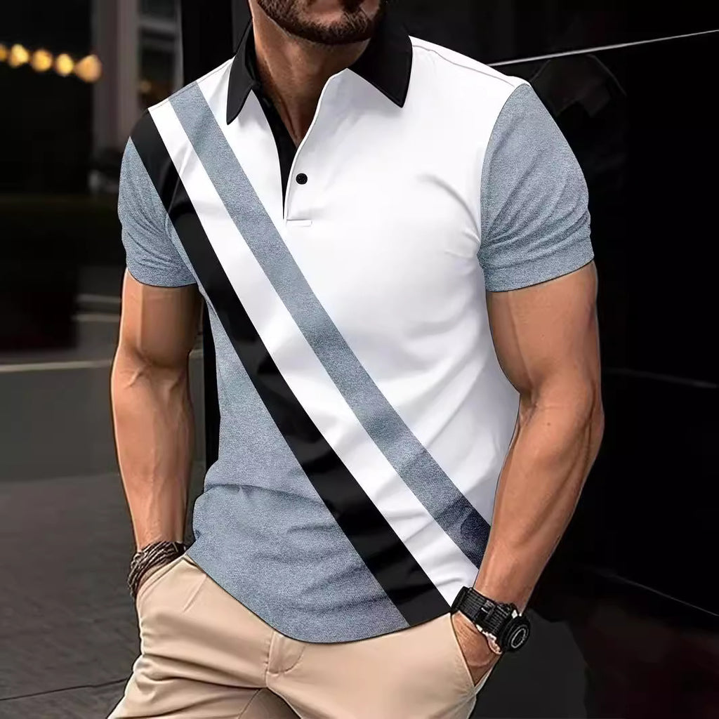 Men's Print Breathable Fashion Polo Shirt Top - 𝓢𝓱𝓸𝓹𝓵𝓮𝓬𝔂