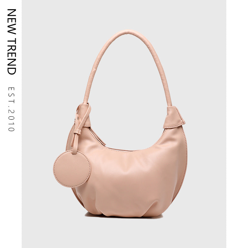 Portable Underarm Bag Leisure Soft Leather Versatile Shoulder Dumpling Bag - 𝓢𝓱𝓸𝓹𝓵𝓮𝓬𝔂