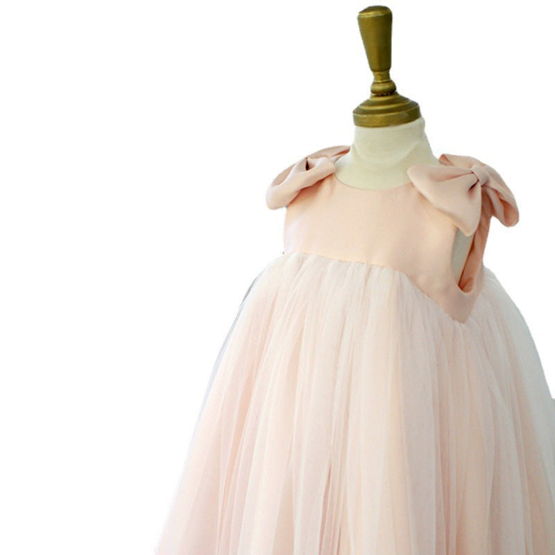 Baby Girl Princess Dress Flower Girl Wedding Puffy Yarn Dress - 𝓢𝓱𝓸𝓹𝓵𝓮𝓬𝔂