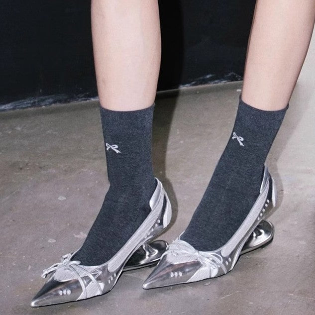 Retro Racing Shoes Suspension Profiled Heel Pointed Low-cut High Heels - 𝓢𝓱𝓸𝓹𝓵𝓮𝓬𝔂