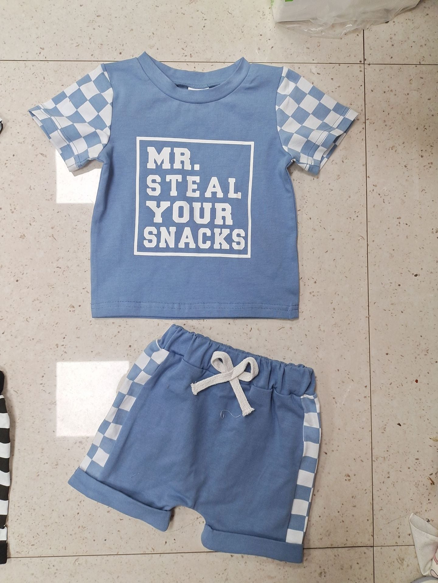 Children's Fashion Letter Print Short-sleeve Suit - 𝓢𝓱𝓸𝓹𝓵𝓮𝓬𝔂