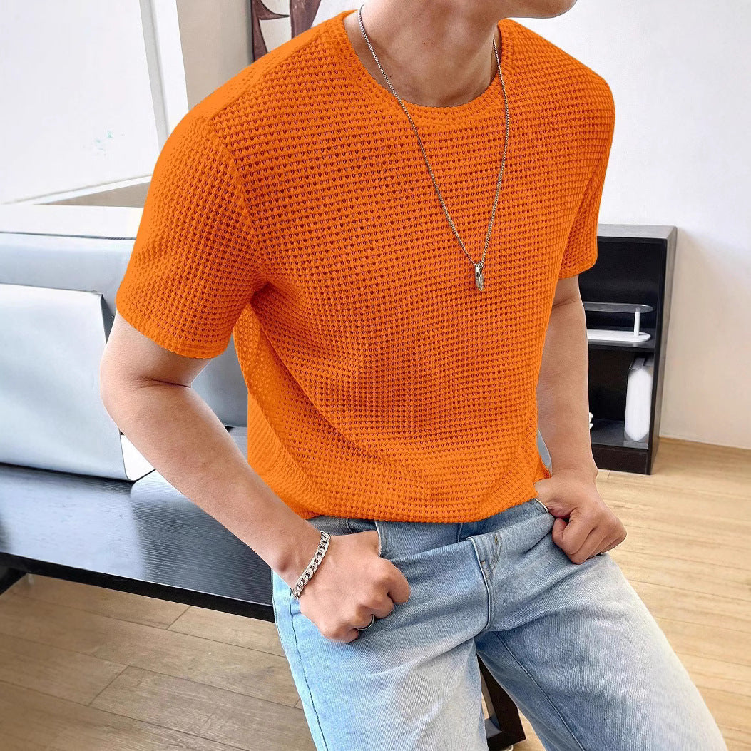 Men's Casual Loose Solid Color Short Sleeve - 𝓢𝓱𝓸𝓹𝓵𝓮𝓬𝔂