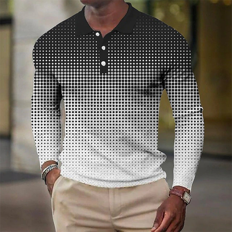 Men's Long Sleeve Inner Wear Loose Casual Solid Color Gradient Top - 𝓢𝓱𝓸𝓹𝓵𝓮𝓬𝔂