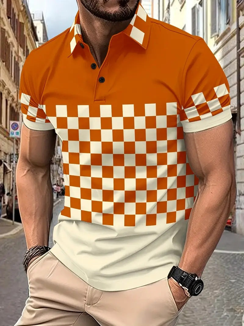 Men's Print Breathable Fashion Polo Shirt Top - 𝓢𝓱𝓸𝓹𝓵𝓮𝓬𝔂
