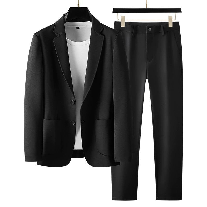 Gentleman Banquet Business Thin Casual Ice Silk Suit - 𝓢𝓱𝓸𝓹𝓵𝓮𝓬𝔂