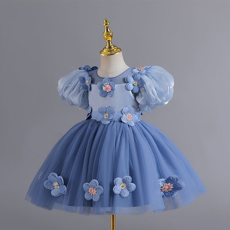 Girls' High-end Flowers Fashionable Dress - 𝓢𝓱𝓸𝓹𝓵𝓮𝓬𝔂