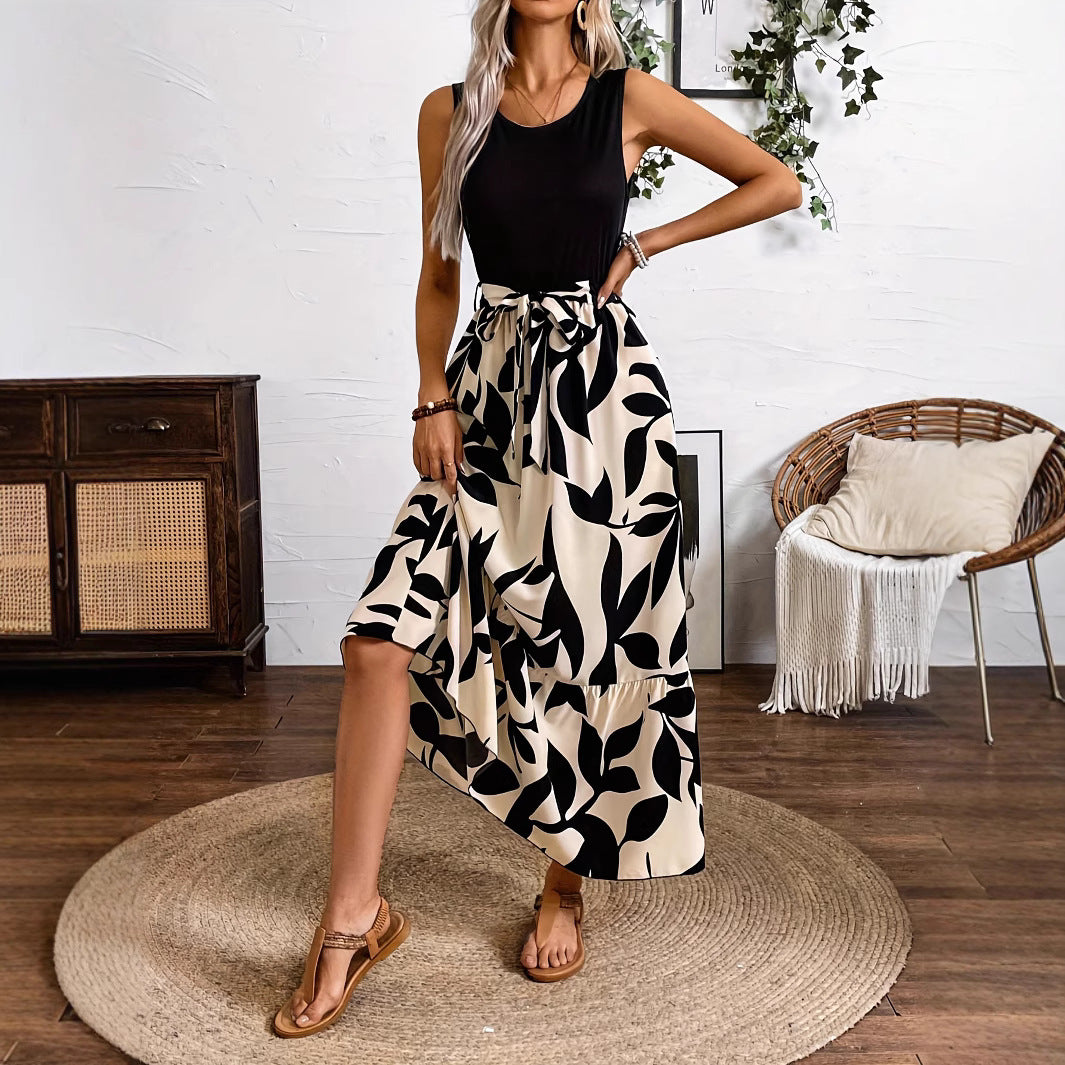 Spring And Summer Fashion Print Stitching Dress - 𝓢𝓱𝓸𝓹𝓵𝓮𝓬𝔂