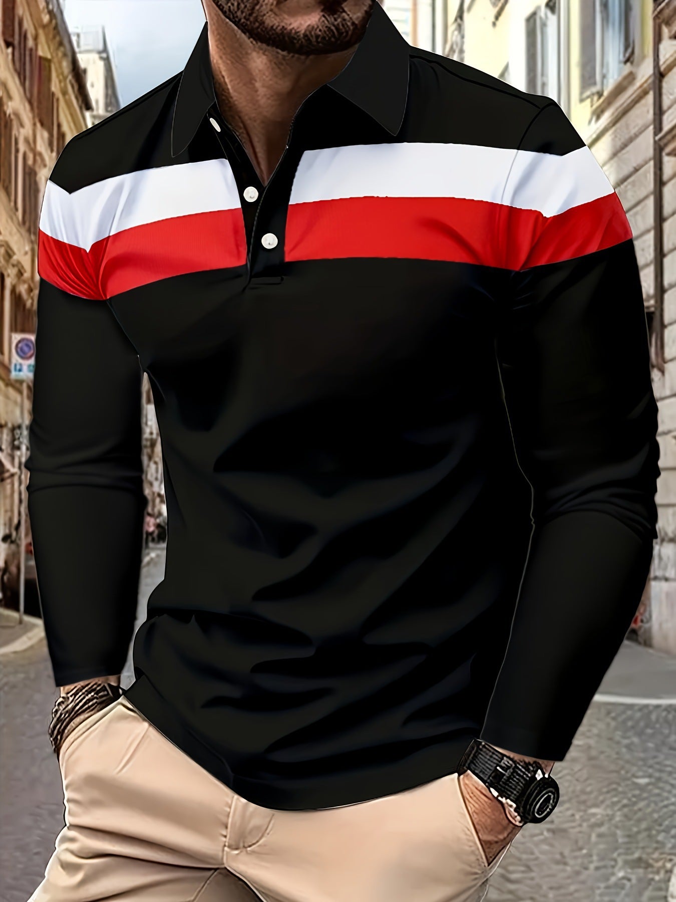 Men's Button Casual Slim Lapel 3D Printed Long Sleeve - 𝓢𝓱𝓸𝓹𝓵𝓮𝓬𝔂