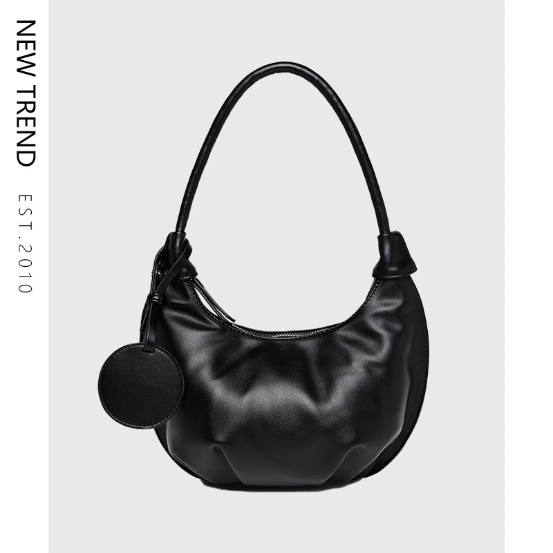 Portable Underarm Bag Leisure Soft Leather Versatile Shoulder Dumpling Bag - 𝓢𝓱𝓸𝓹𝓵𝓮𝓬𝔂