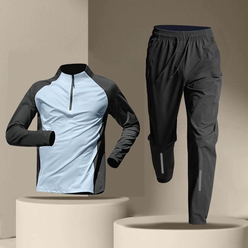 Half Zipper Training Wear Men's Quick Drying Clothes Long Sleeve Trousers Suit - 𝓢𝓱𝓸𝓹𝓵𝓮𝓬𝔂